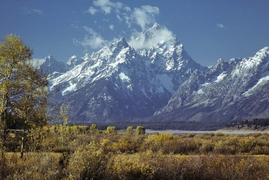 198610MT0734, ©Tim Medley - Teewinot Mtn., the Grand, and Mt. Owen, Grand Teton NP