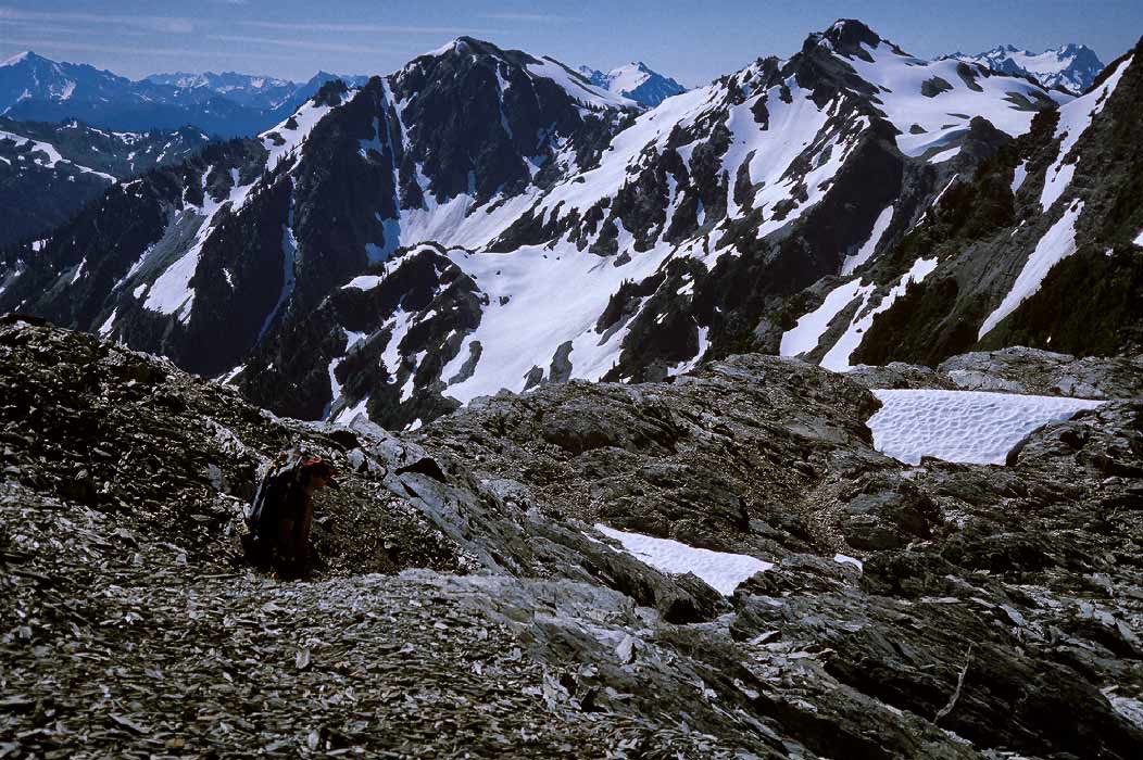 198706221 ©Tim Medley - Snagtooth Col to Camp Pan, Olympic National Park, WA